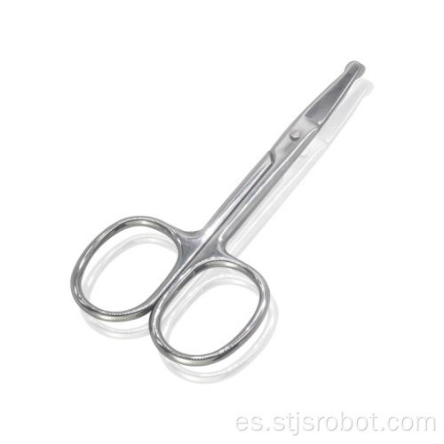 Tijeras profesionales para cejas de seguridad Tijeras para cejas de belleza curvadas de acero inoxidable